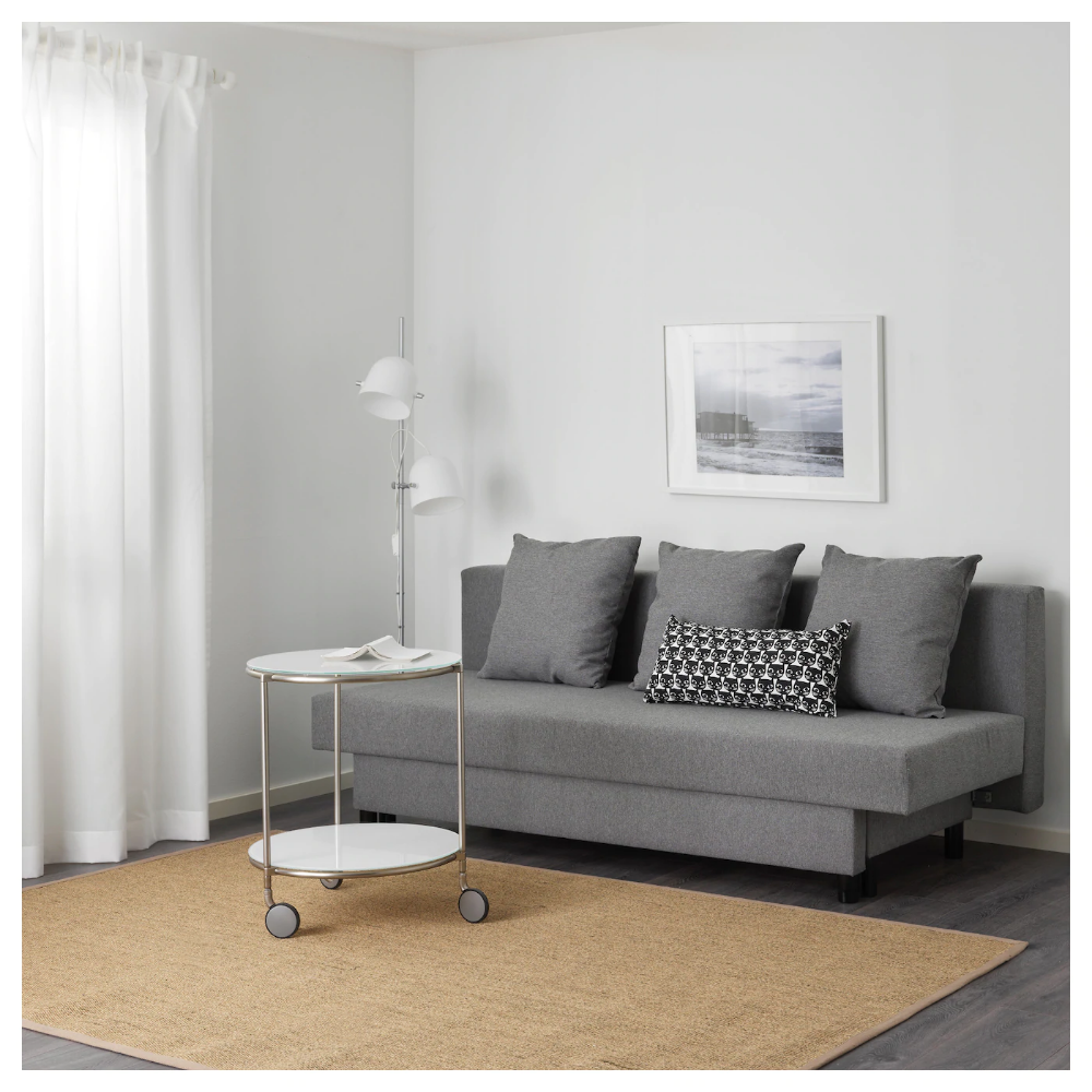 ASARUM 3-zitsslaapbank, grijs - IKEA | Ikea bed, Bed ...