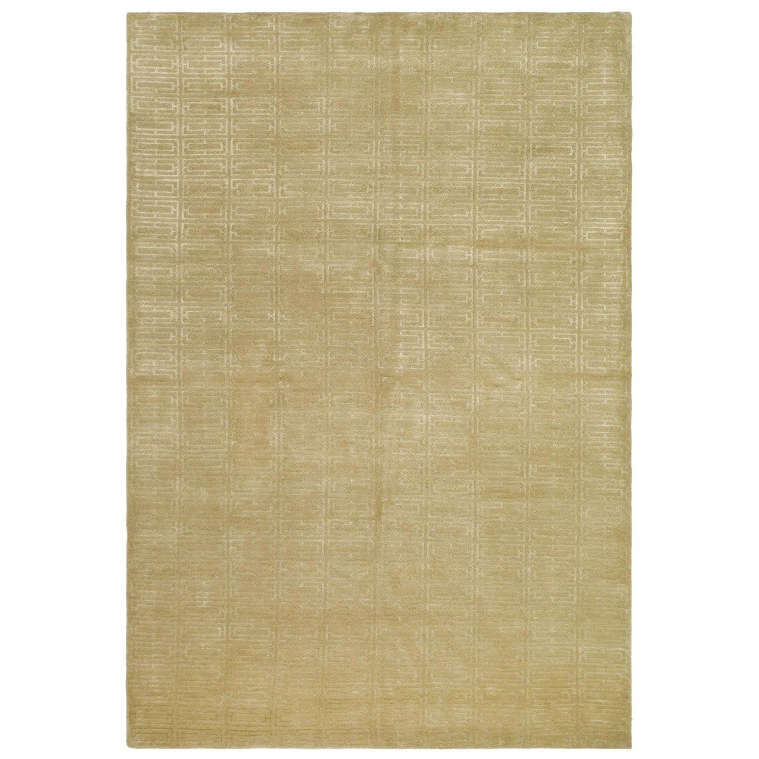 Tibetan Beige Wool Silk Rug Modern Wool Rugs Rugs Geometric Rug