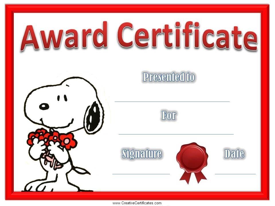 <strong>Award Certificate Templates</strong> - Editable & Printable in Word Blank certificate templates kids