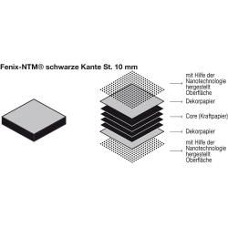 Kristalia Nori Fenix-ntm® Outdoor Tisch 100 x 166cm Tischplatte schwarz Ingo 0720, Beine eloxiertes