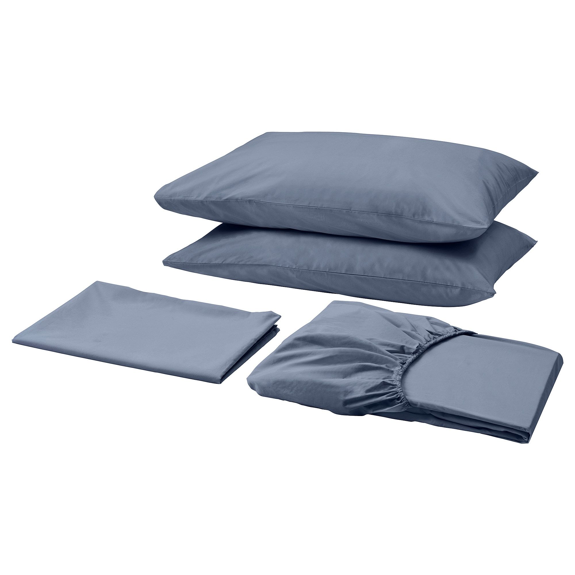 SÖmntuta Ensemble Draps Gris Bleu Grand Deux Places Magasinez Chez Ikea High Bed Frame King Fitted Sheet Size Ikea High Bed Frame, Ikea King Bed Sheets