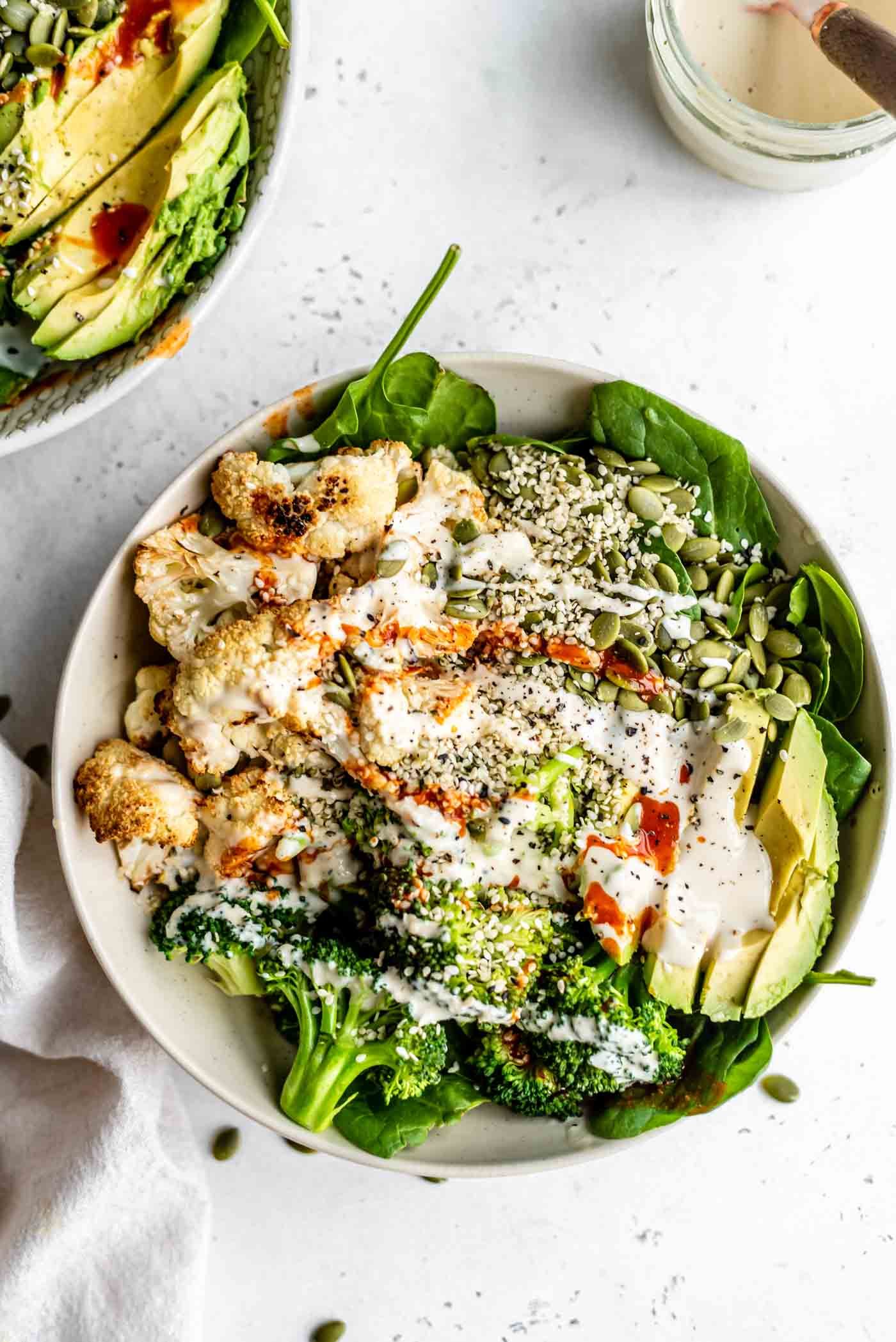 Roasted Cauliflower Broccoli Bowls (Running on Real Food)