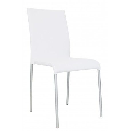 Superbe les chaises en simili cuir coloris Blanc! Confortable