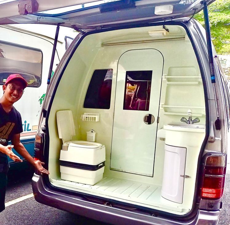 Bathroom camper van
