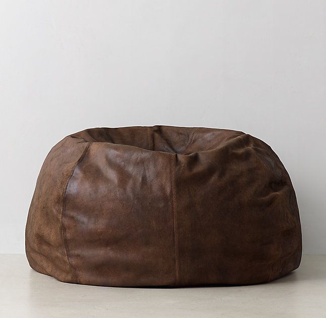 Rh Oversized Leather Bean Bag 45 Diam Great For Us Guys Who Rh Oversized Leather Bean Bag 45 Diam Great For Us Guys Who Chairs Being In The Way