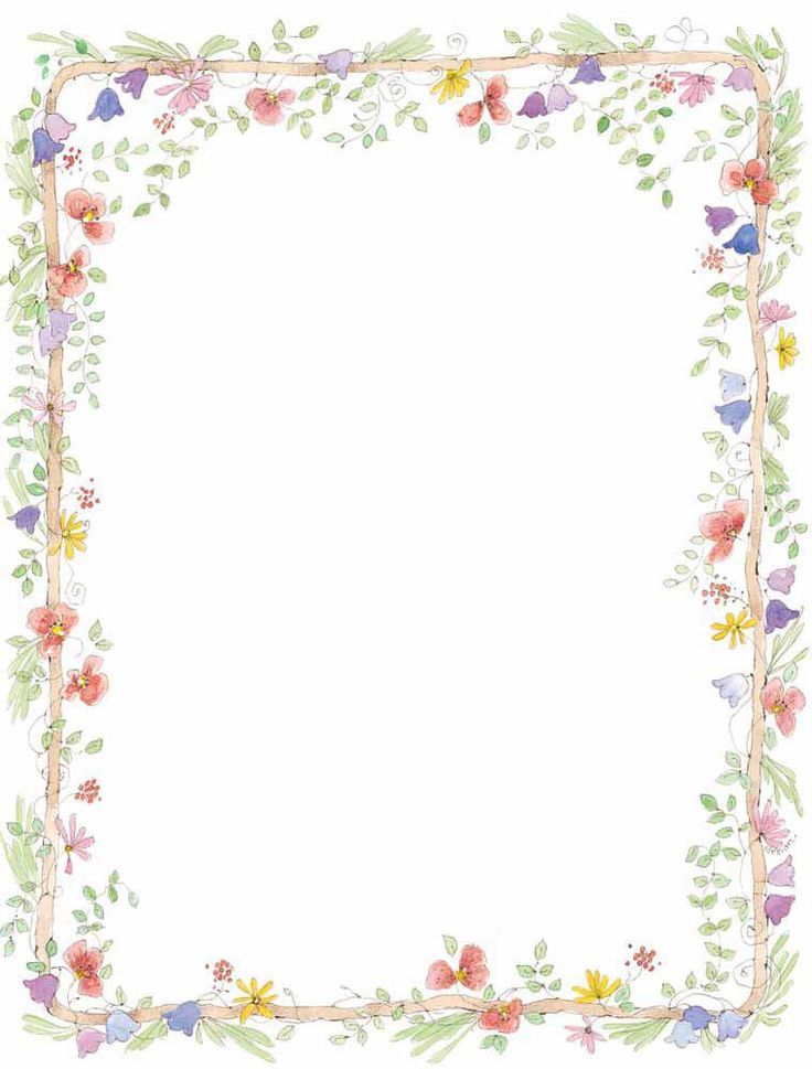floral borders for word
