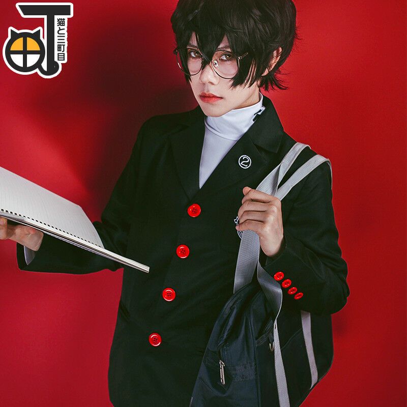 Persona 5 P5 Joker Akira Kurusu Cosplay Costume School Uniform Outfit Suit