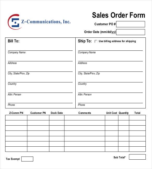 13 sales order templates word excel pdf templates www sales order forms templates free
