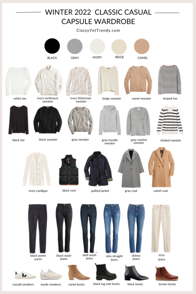 My 29-Piece Winter 2022 Classic Casual Neutral Capsule Wardrobe