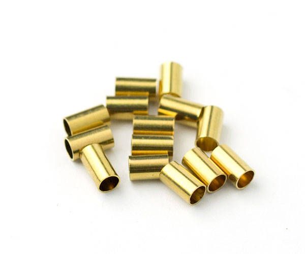 100 P. Length 5 mm Vintage Brass Tube Spacer Beads Inside Diameter 2 mm