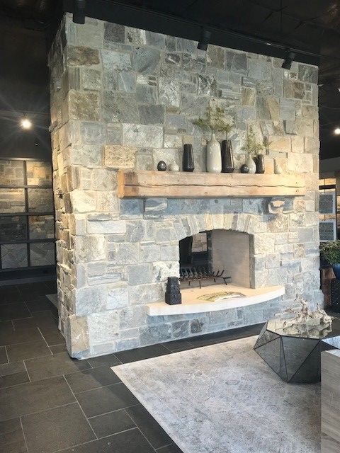 Beautiful Fireplace at the Stone Center Westfield Showroom | French