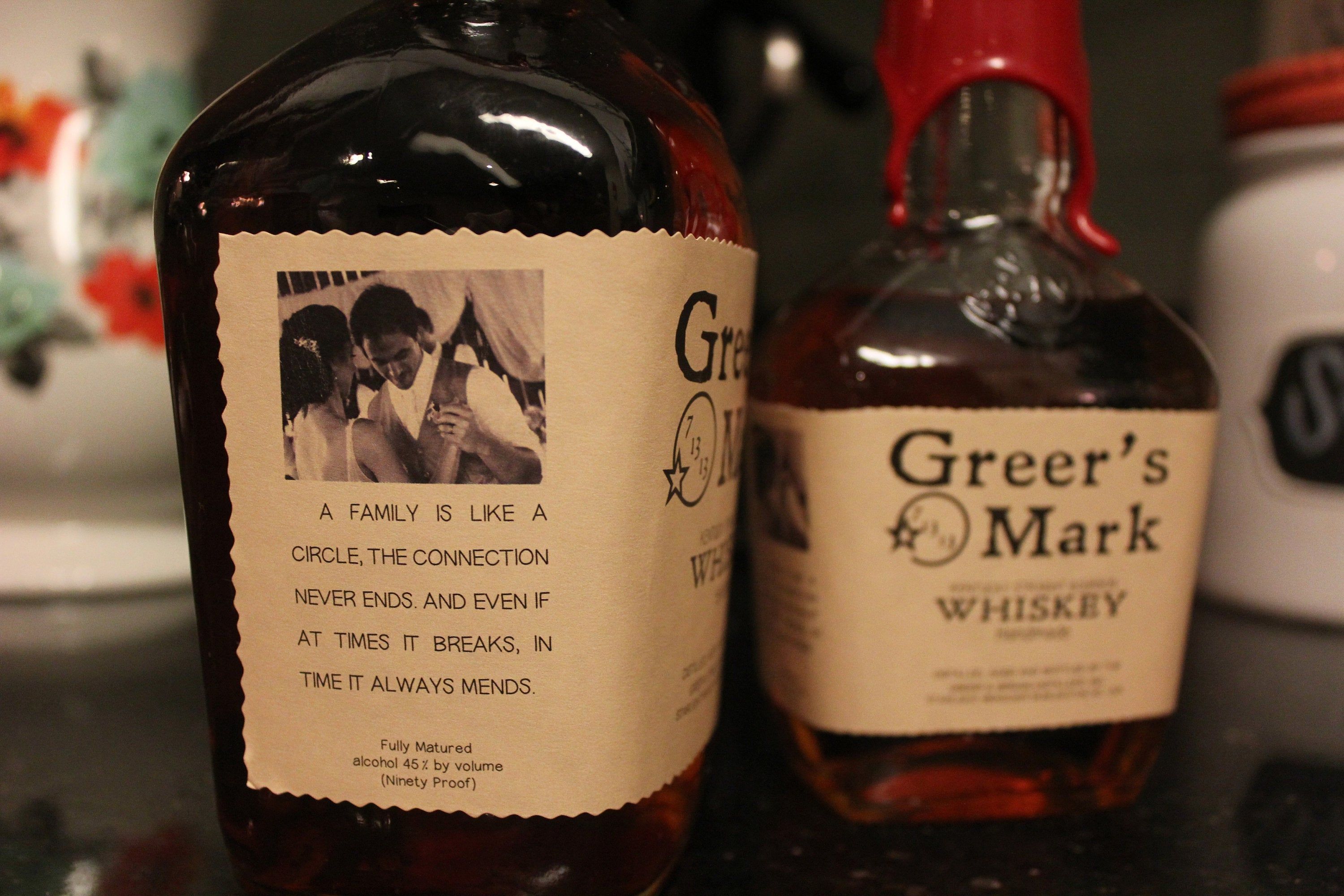 Personalized Maker's Mark Style Whiskey Bottle Label | Etsy in 2021 | Whiskey bottle labels ...