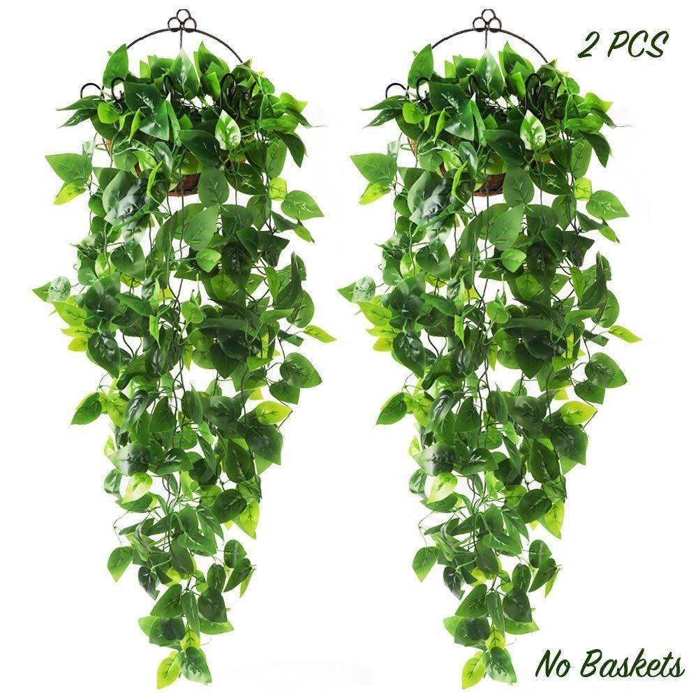 2pcs Artificial Hanging Plants 3.6ft Fake Ivy Vine 2pcs Artificial Hanging Plants 3.6ft Fake Ivy Vine