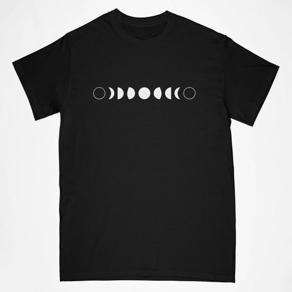 Minimal Graphic Design, Minimal Prints, T Shirt Painting, Shirt Design Inspiration, Moon Shirt, Man On The Moon, Tee Shirt Designs, Moon Phases, Apparel Design