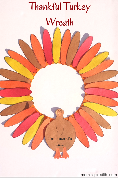 thankful turkey wreath tradition kid blogger network activities thankful turkey wreath thanksgiving tradition from mominspiredlife com this is a great way for the whole family to put the focus on gratitude during the