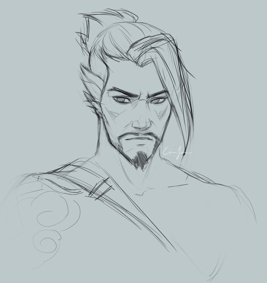 Pin by Abygail Jelenic on mchanzo | Hanzo, Overwatch hanzo, Sketches