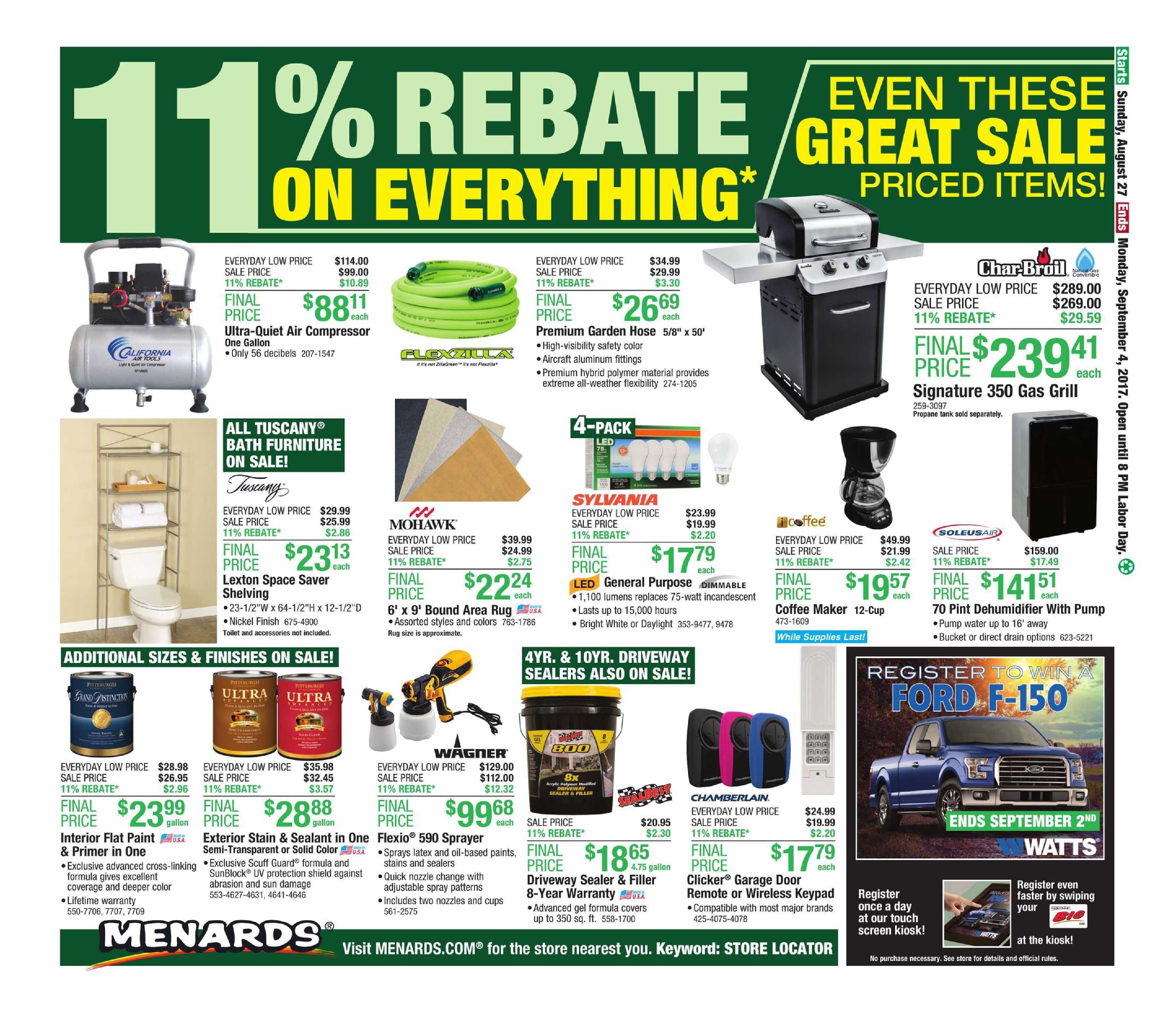 menards weekly ad august 27 september 4 2017 http www menards sales flyer for this week