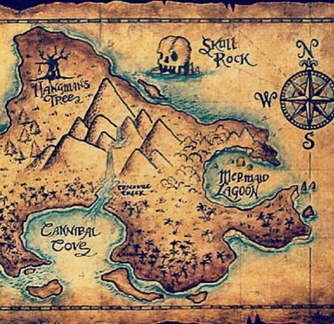Old World Maps, Old Maps, Antique Maps, Vintage Maps, Vintage Prints, Pirate Treasure Maps, Pirate Maps, Buried Treasure, Map Tattoos
