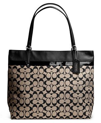 Coach Tote In Printed Signature Fabric Handbags Coach Tote In Printed Signature Fabric Handbags Accessories Macy S