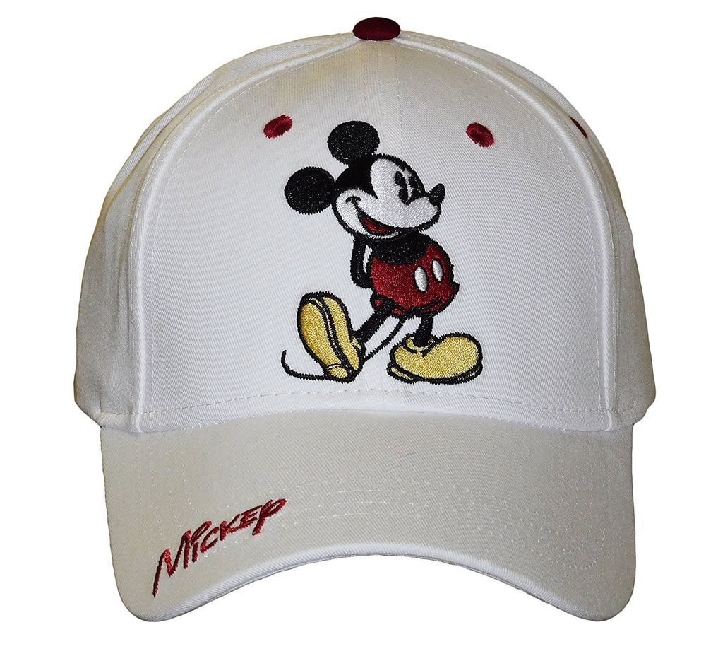 Disney Men/'s Mickey Mouse Khaki Adjustable Baseball Cap