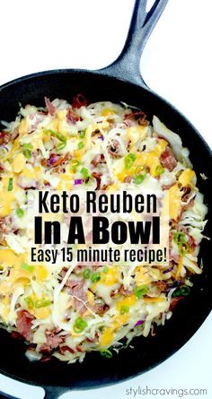 Keto Reuben In A Bowl - All the flavors of a tasty Reuben minus all the carbs! T...