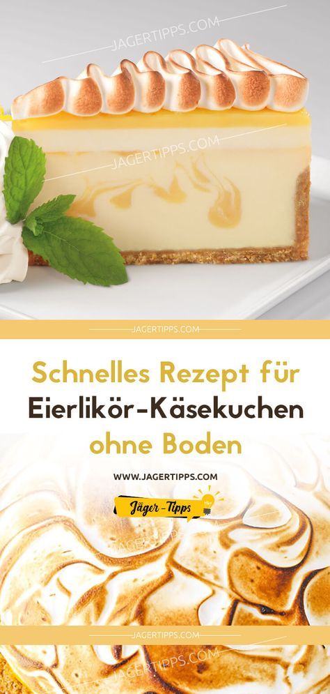 Schnelles Rezept für Eierlikör-Käsekuchen ohne Boden #quickcookies