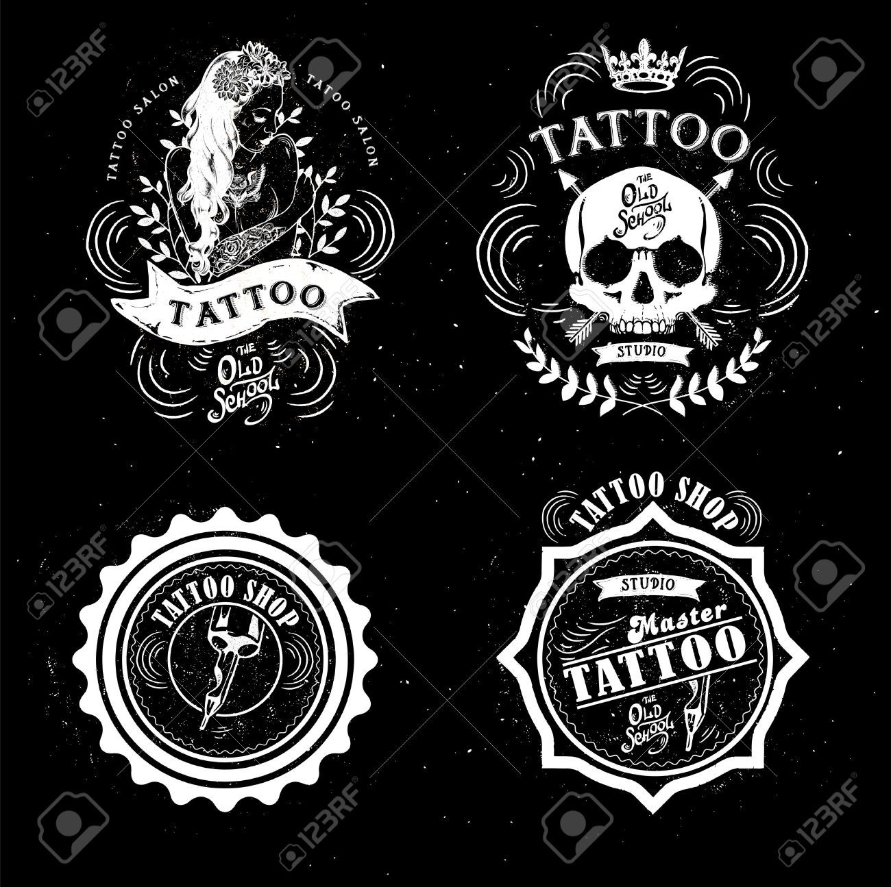 Set Tattoo Studio Logo Templates On Dark Background Ad Studio Tattoo Set Logo Back Tattoo Studio Illustrator Inspiration Typographic Poster Design Set Tattoo Studio Logo Templates On Dark Background Ad Studio Tattoo Set Logo Back Tattoo Studio Illustrator Inspiration Typographic Poster Design