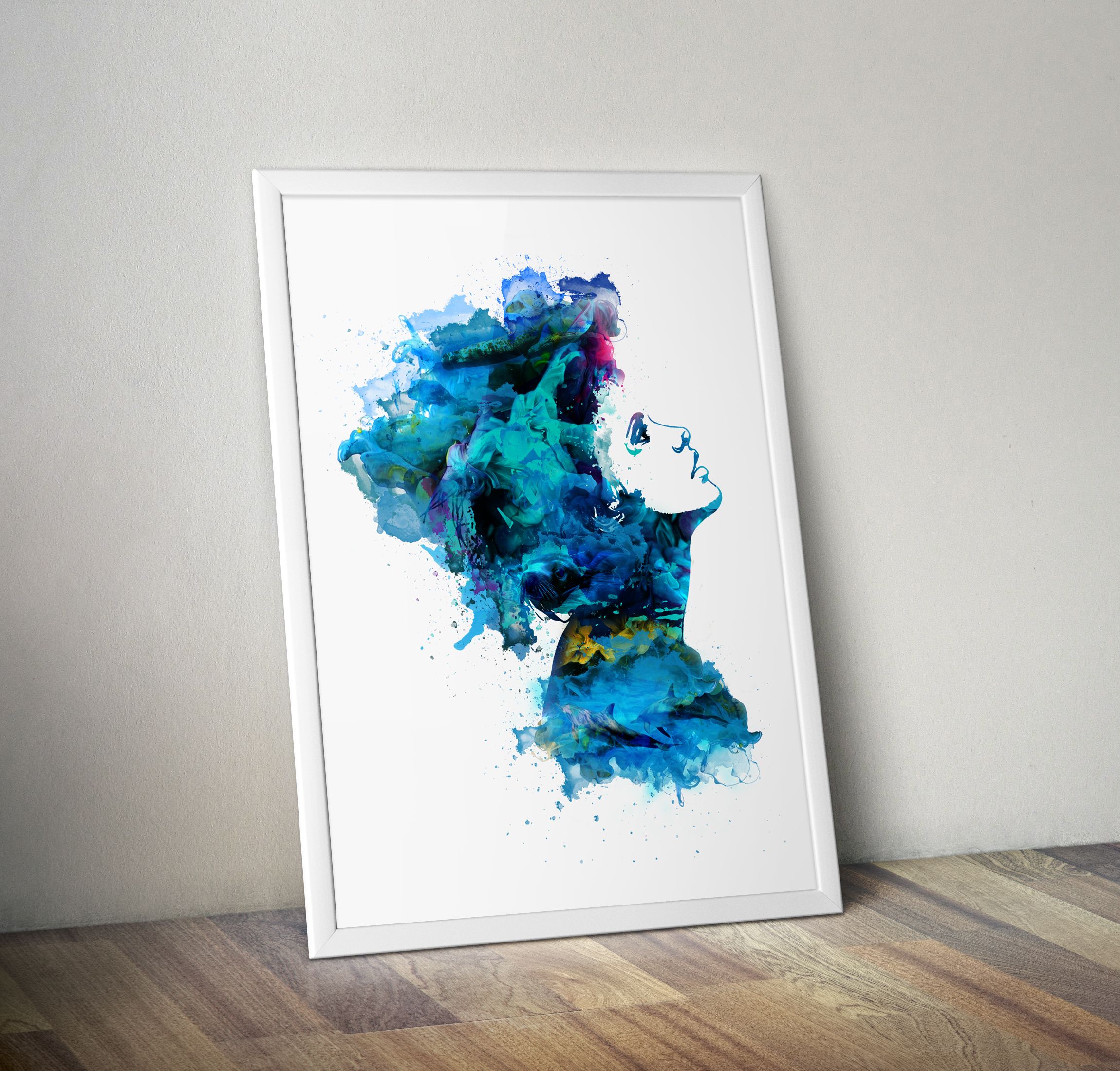 Dimitri wiles 60nz the swimmer a3 giclee print on Dimitri wiles 60nz the swimmer a3 giclee print on