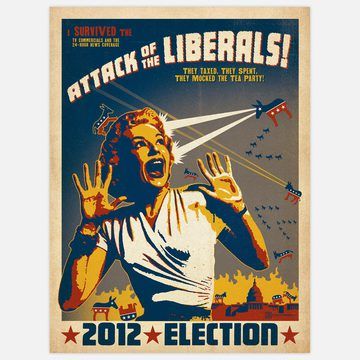 Attack Of The Liberals 18x24 Now Featured On Fab Funny Posters Art Poster Design Vintage Poster Design