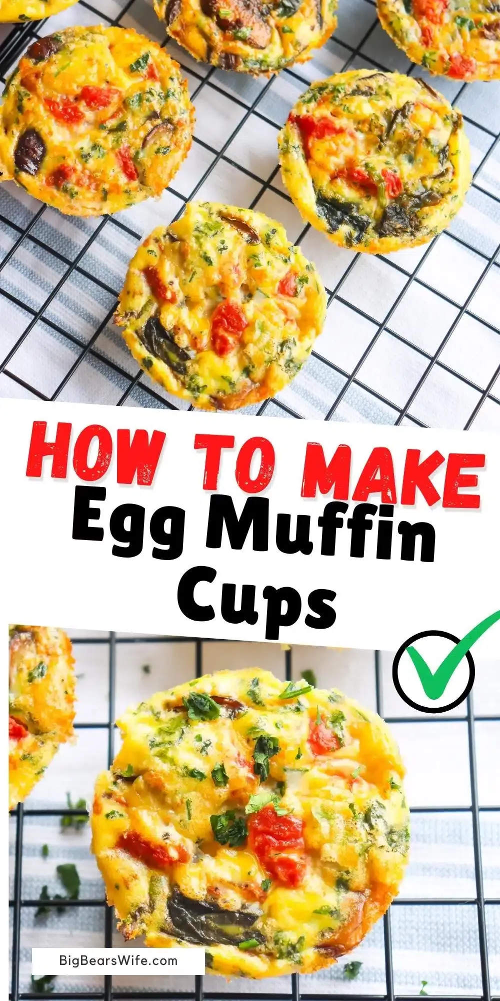 You'll love how easy this Egg Muffin Cups recipe is! Perfect for breakfast in the morning or a mid-day brunch! Fill them with anything you like! We're adding mushrooms, spinach and tomatoes to these! via @bigbearswife Muffin Cups Recipes, Egg Muffin Cups, Egg Cups Breakfast, Breakfast Brunch, Breakfast Ideas, Good Food, Yummy Food, Delicious, Great Recipes