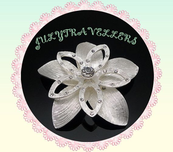 JT/_ Women/'s Elagant Large Flower Crystal Rhinestone Brooch Pin Jewelry Gift Fa