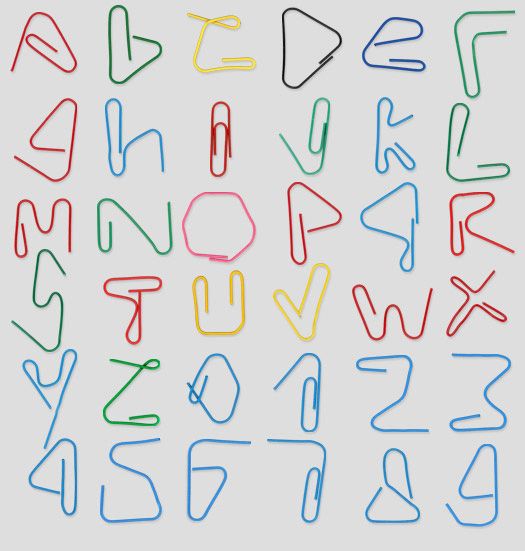 Office Supplies Made Into Fonts Alphabet Design Typography