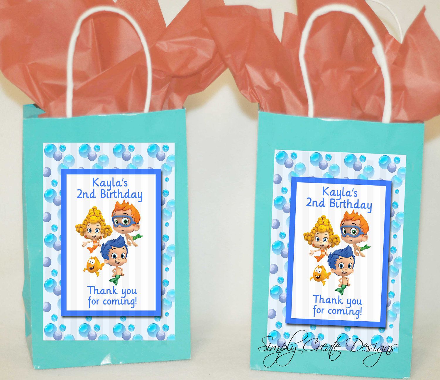 Goody Bags Talens Bubble Guppies Party Pinterest Goody Bags