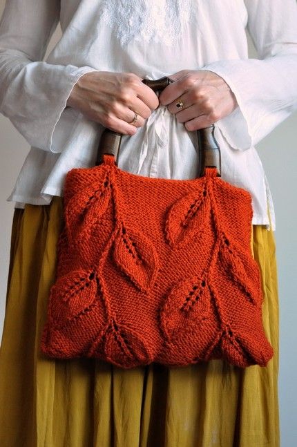 leafy design knitted bag leafy design knitted bag