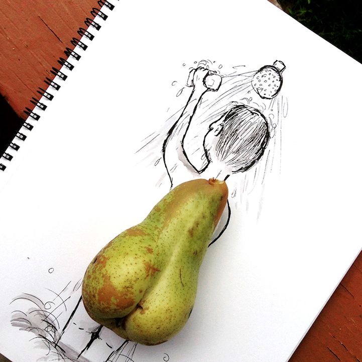 Рисунок карандашом, смешная картинка по изо