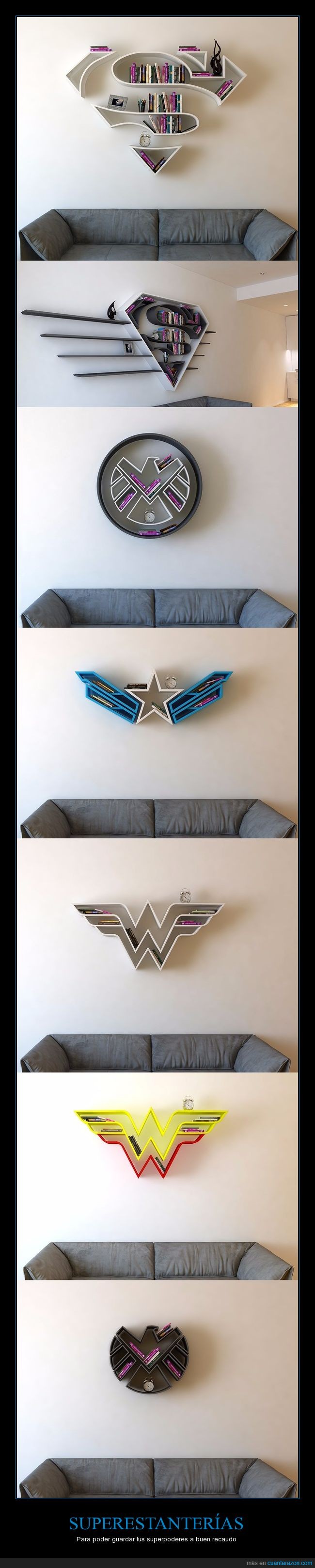 Estanterias De Superheroes Del Artista Burak Dogan Deco Sweet Home