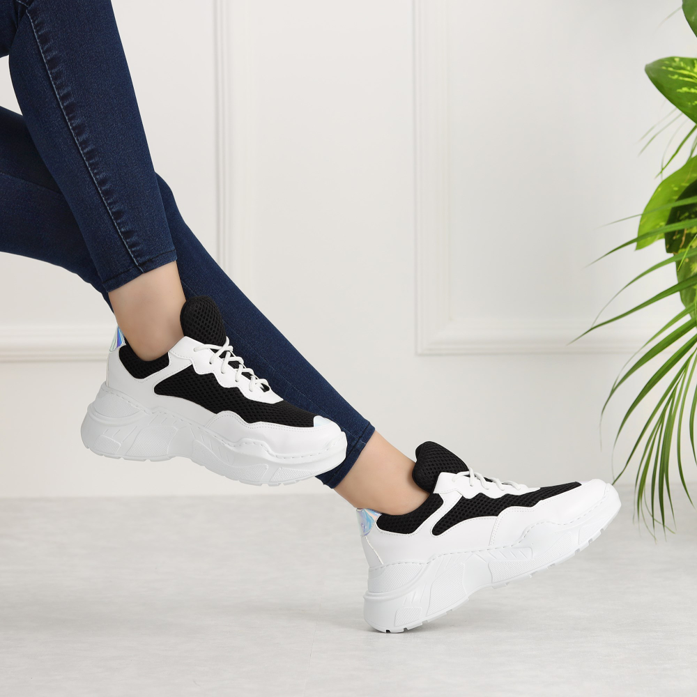 Velvigo Siyah Fileli Kalin Tabanli Spor Ayakkabi Grunge Kiyafetler Ayakkabilar Moda Ayakkabilar