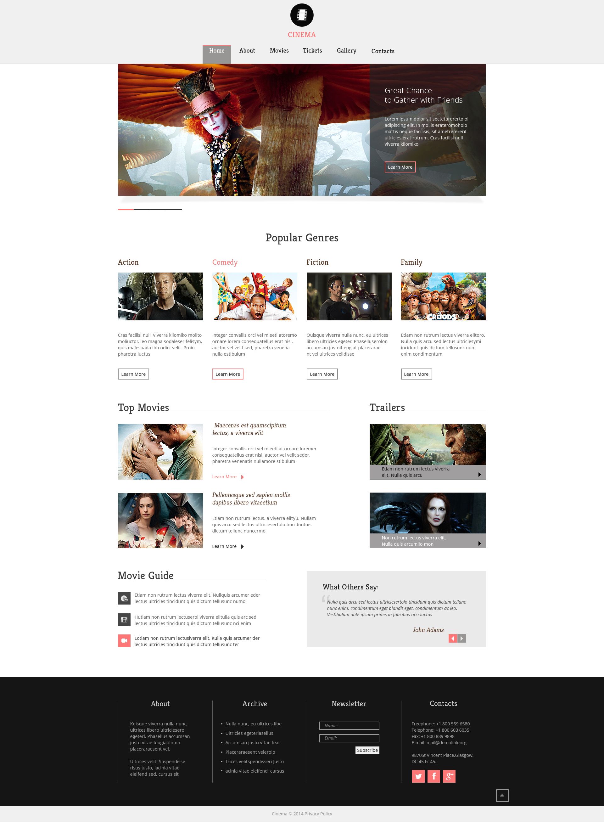 movie responsive website template website template pinterest