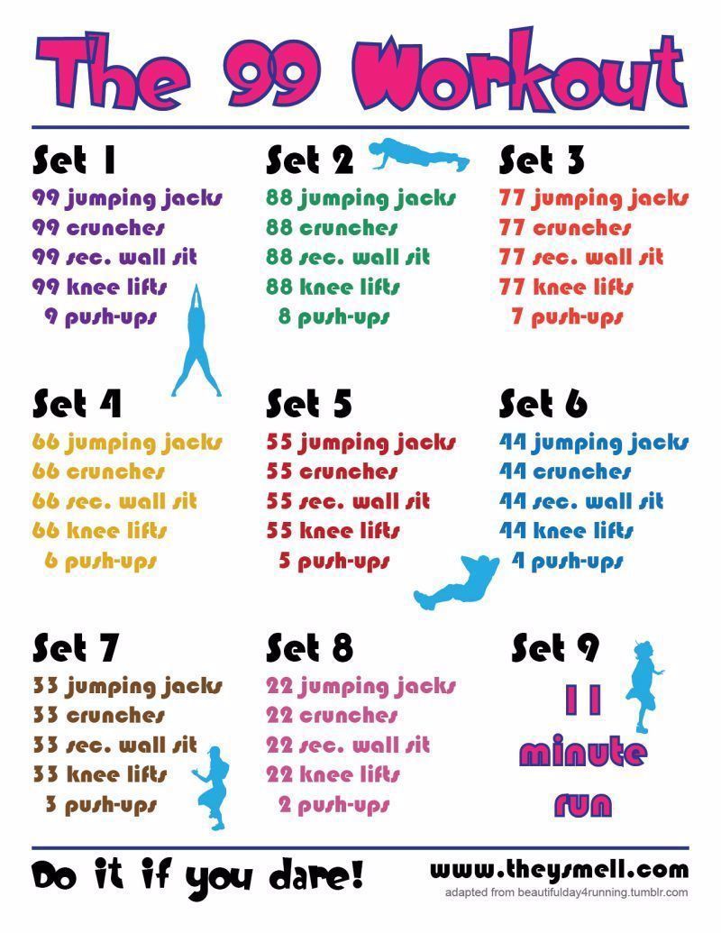 the 99 workout will take you to the limit to get you in shape fast #fitness #workout #exercise