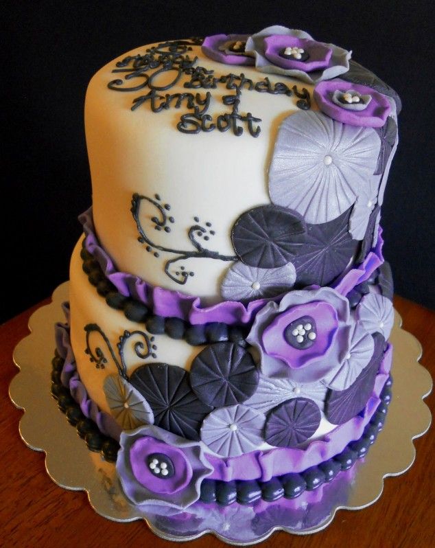 Purple Black Silver Cake 634x798 15 Wedding Cakes Ideas Purple Black Silver Cake 634x798 15 Wedding Cakes Ideas