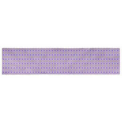 Latitude Run Avicia Geometric Diamonds Table Runner Size 73 5 X 17 5 Colour Purple Yellow Material Cotton In 2020 Striped Table Runner Table Runner Size Purple Yellow