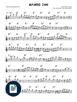mambo inn grant green music pinterest granuaile s dance sheet music