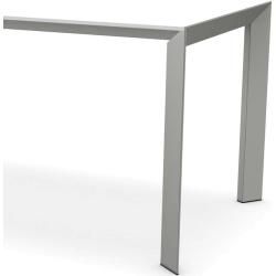 Kristalia Nori Pure White Tisch 80 x 114cm Tischplatte Pure-white, Beine eloxiertes Aluminium Krista