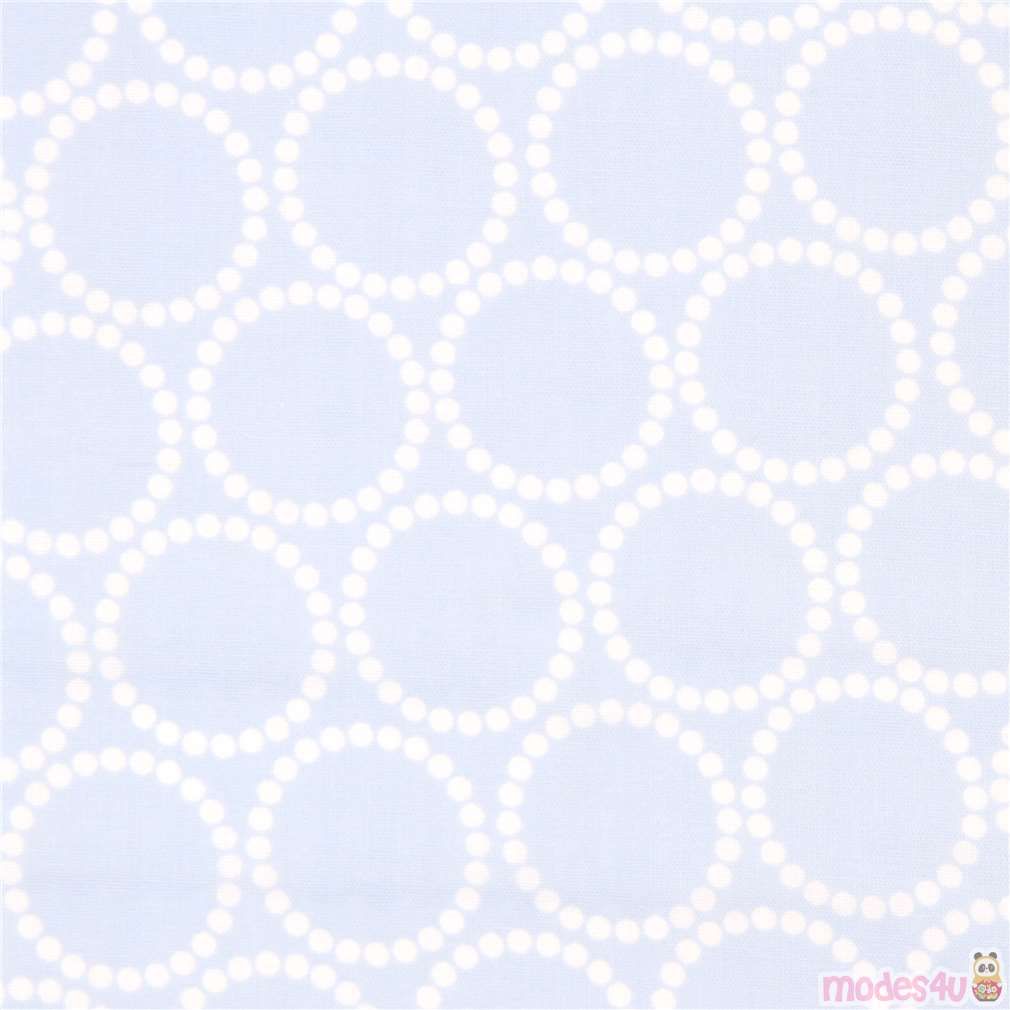 light blue double gauze fabric with circles design lizzy designer double stroller blue circles
