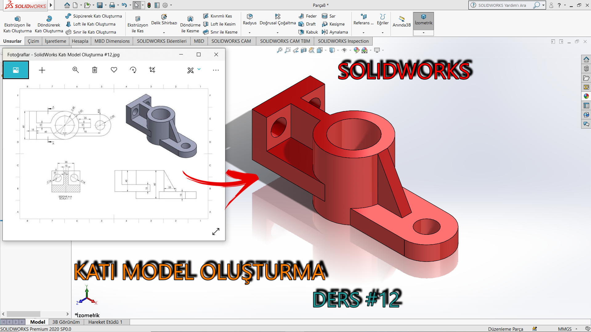 Solidworks Kati Model Olusturma 12 Model Egitim Youtube Solidworks Kati Model Olusturma 12 Model Egitim Youtube