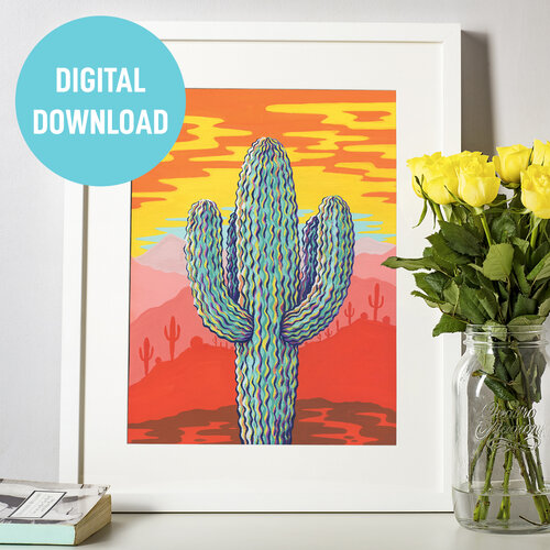 Floral & Cactus Paintings & Illustrations by Philip Boelter | Boelter Design Co. Cactus Inspired, Art Supplies List, San Diego Art, Cactus Art, Handcrafted Art, Illustrations, Drawing Practice, Cactus Paintings, Unique Flowers