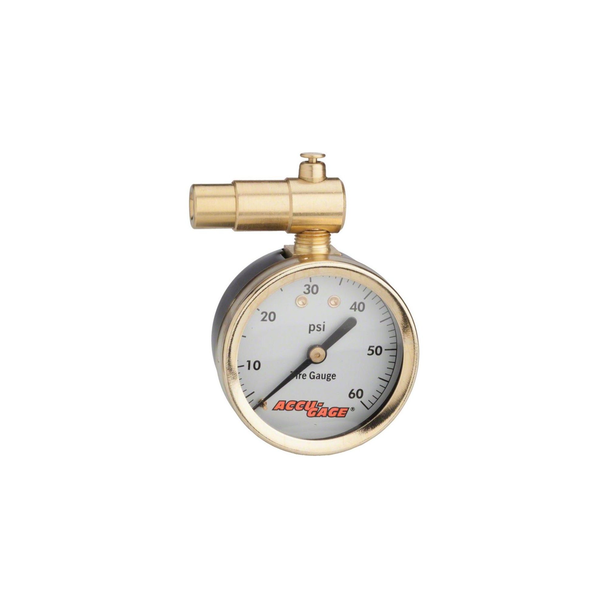Meiser Presta-Valve Dial Gauge with Pressure Relief 60psi