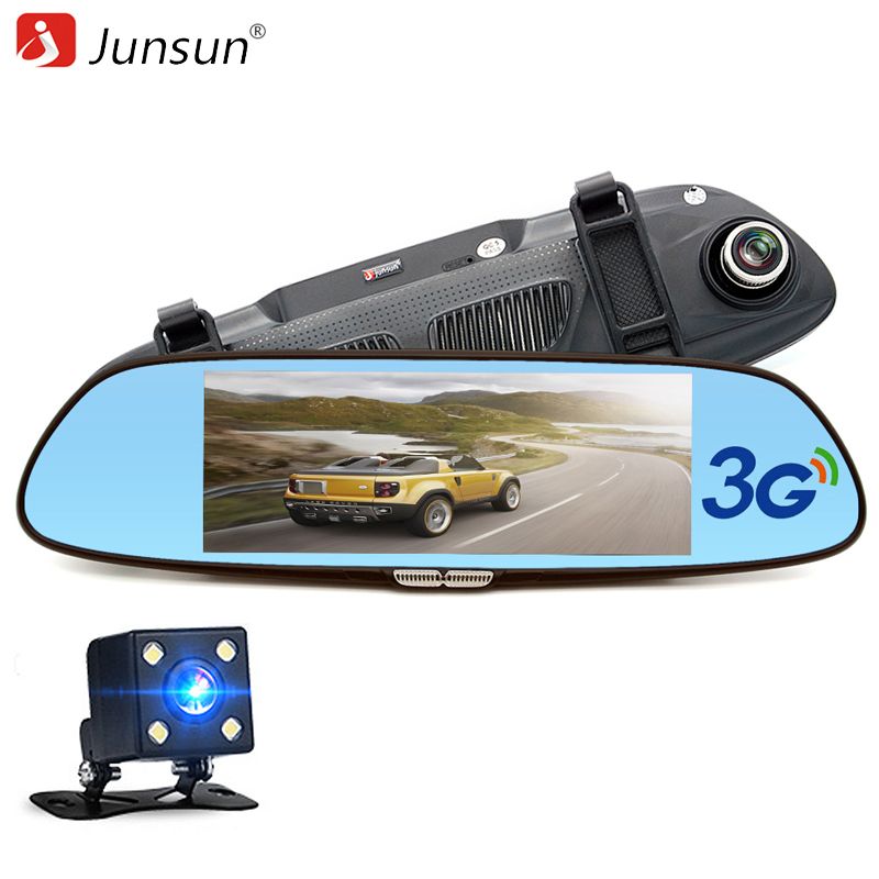 7/'/' 1080P Dual Lens Car Auto DVR Mirror Dash Cam Recorder+Rear View Camera Kit