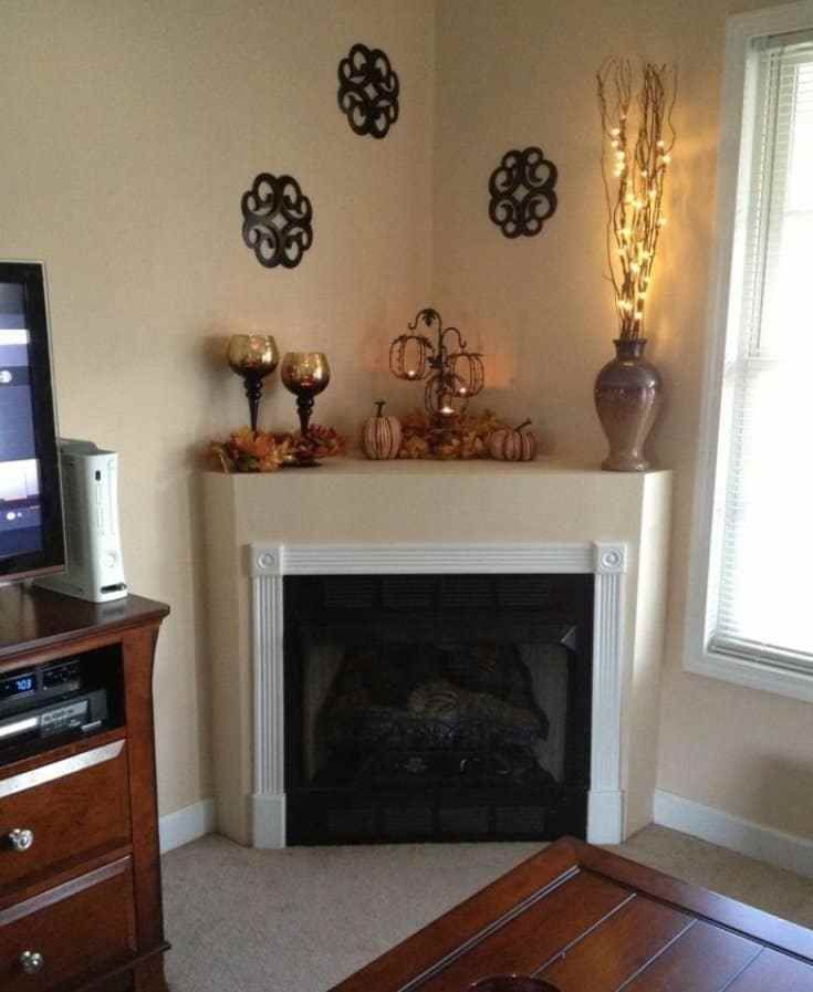 Corner Fireplace Mantel Ideas Makuuhuone Corner Fireplace Mantel Ideas