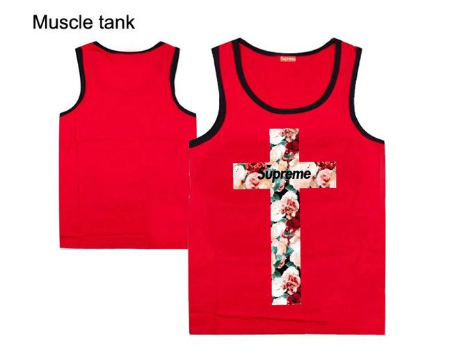 Supreme Tank Top for Guys Mens Floral Cross Tee Shirts Clothing Red ... Supreme Tank Top for Guys Mens Floral Cross Tee Shirts Clothing Red